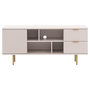 Voir la diapositive 1 : BEST MOBILIER Monica - meuble tv - beige - 4 niches et 2 portes - 150 cm