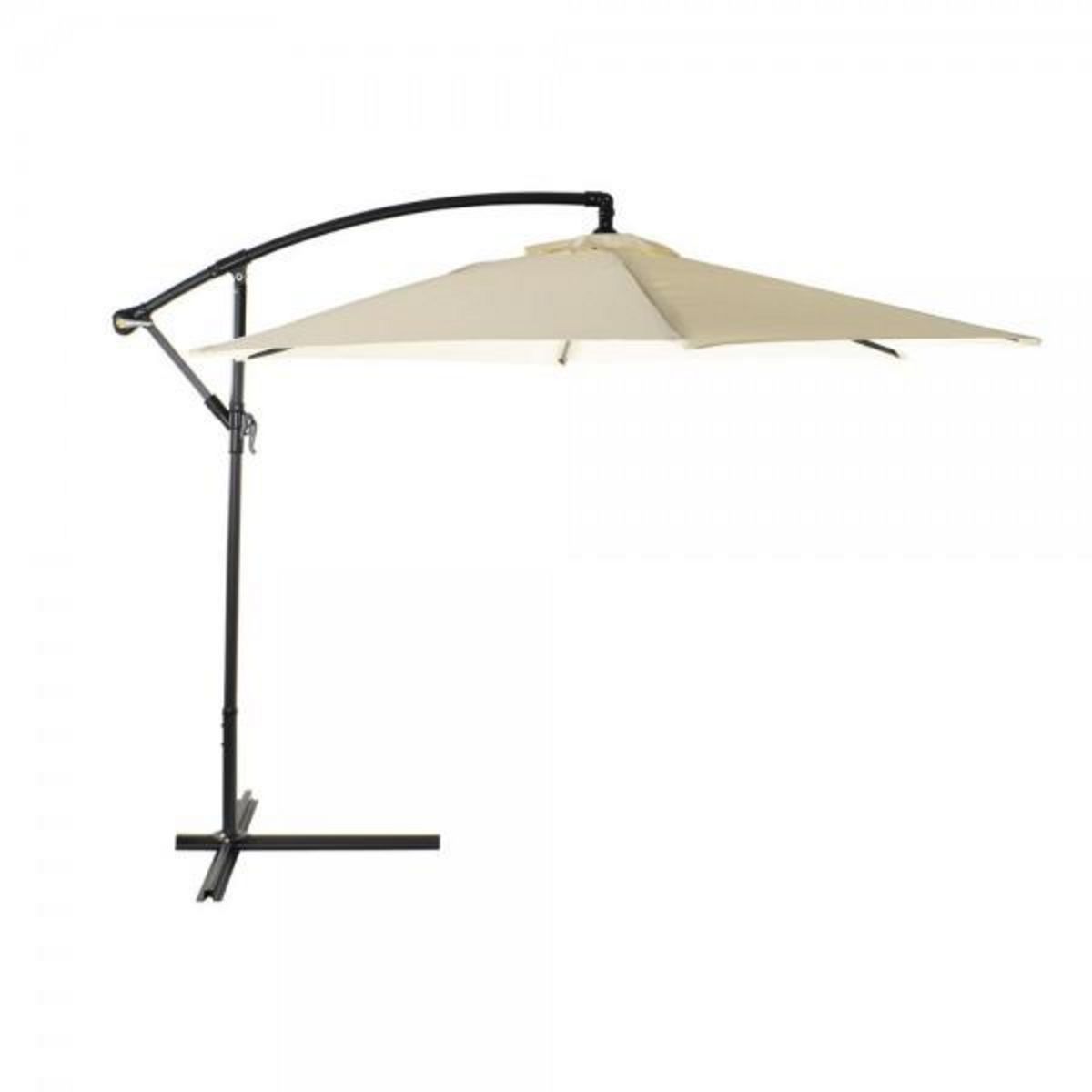 MARKET24 Parasol DKD Home Decor Beige Polyester Acier (300 x 300 x 250 cm)