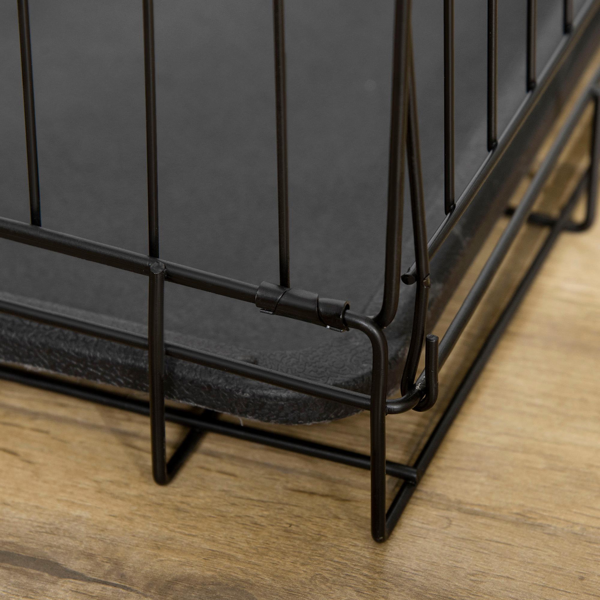Voir la diapositive 4 : PAWHUT Cage caisse de transport pliante pour chien en métal noir 106 x 71 x 76 cm