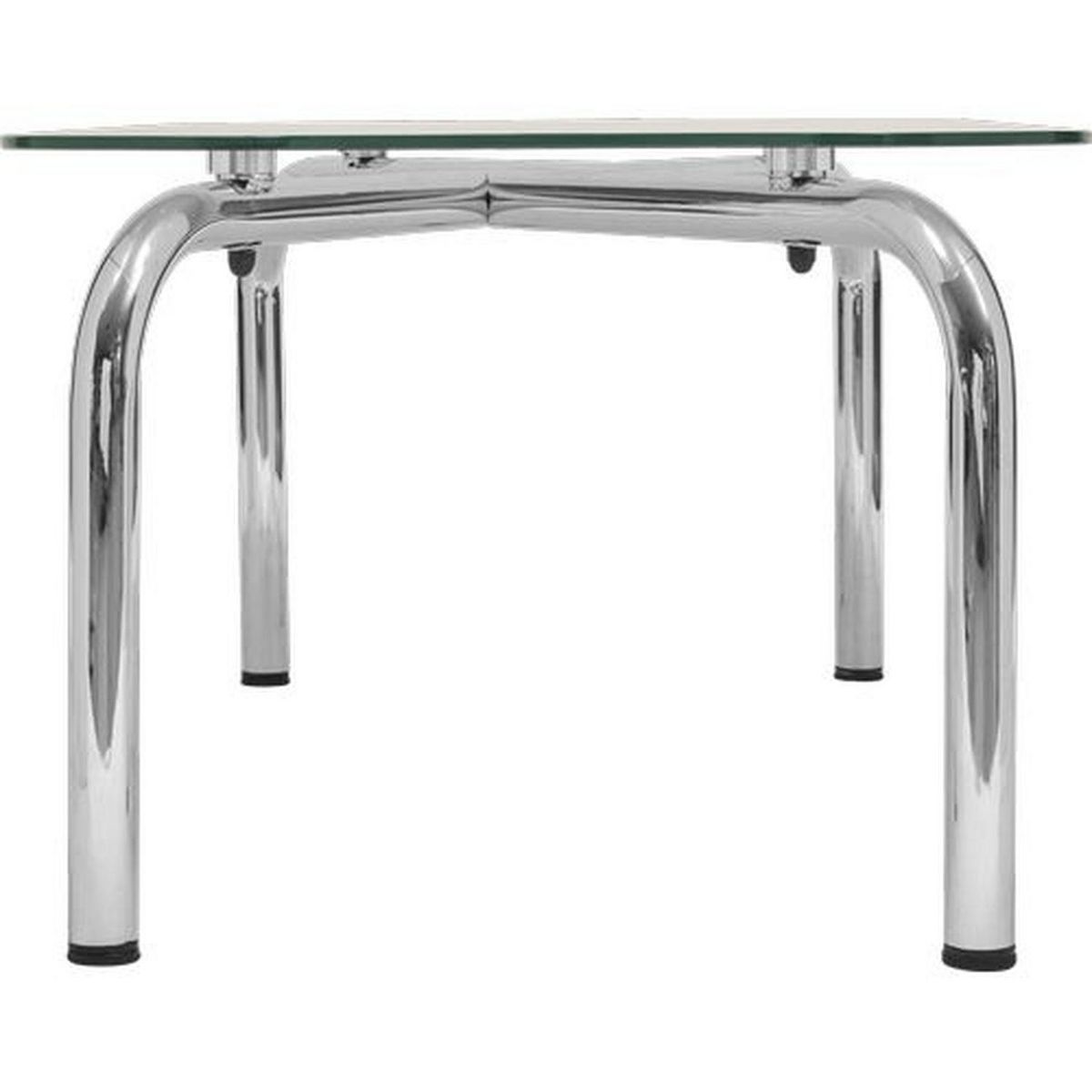 ATMOSPHERA Table basse en verre et métal chromé HECATE