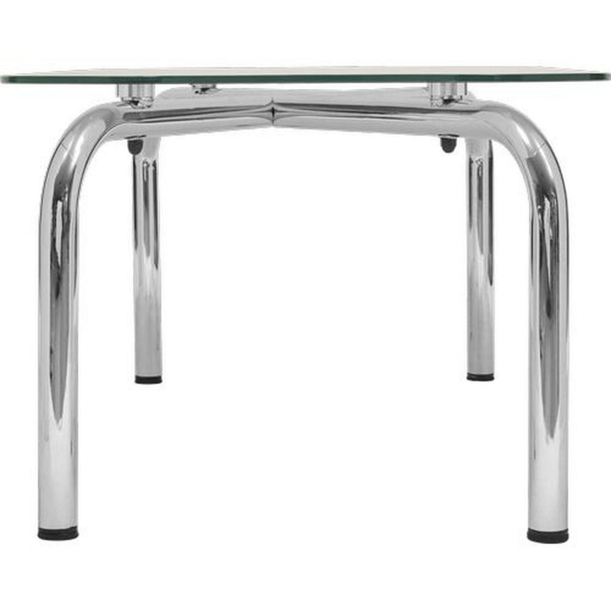 ATMOSPHERA Table basse en verre et métal chromé HECATE