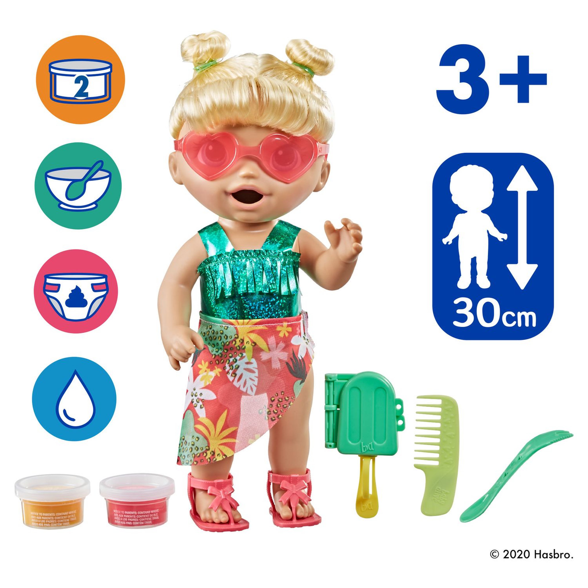 Voir la diapositive 3 : HASBRO Poupée Baby Alive blonde Goûter ensoleillé