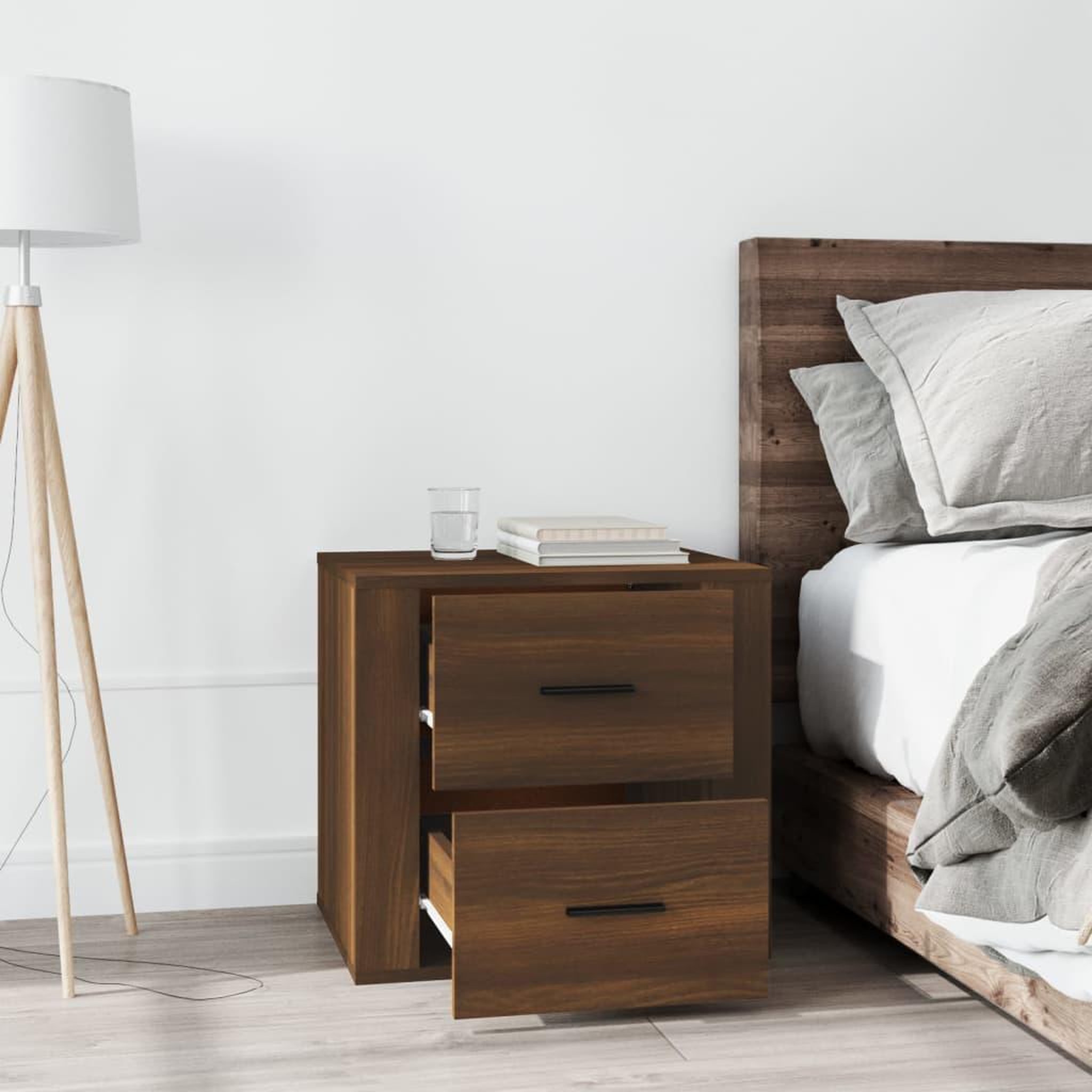 Voir la diapositive 3 : VIDAXL Table de chevet Chene marron 50x39x47 cm