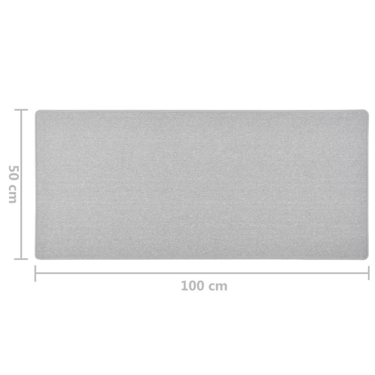 VIDAXL Tapis de couloir Gris clair 50x100 cm