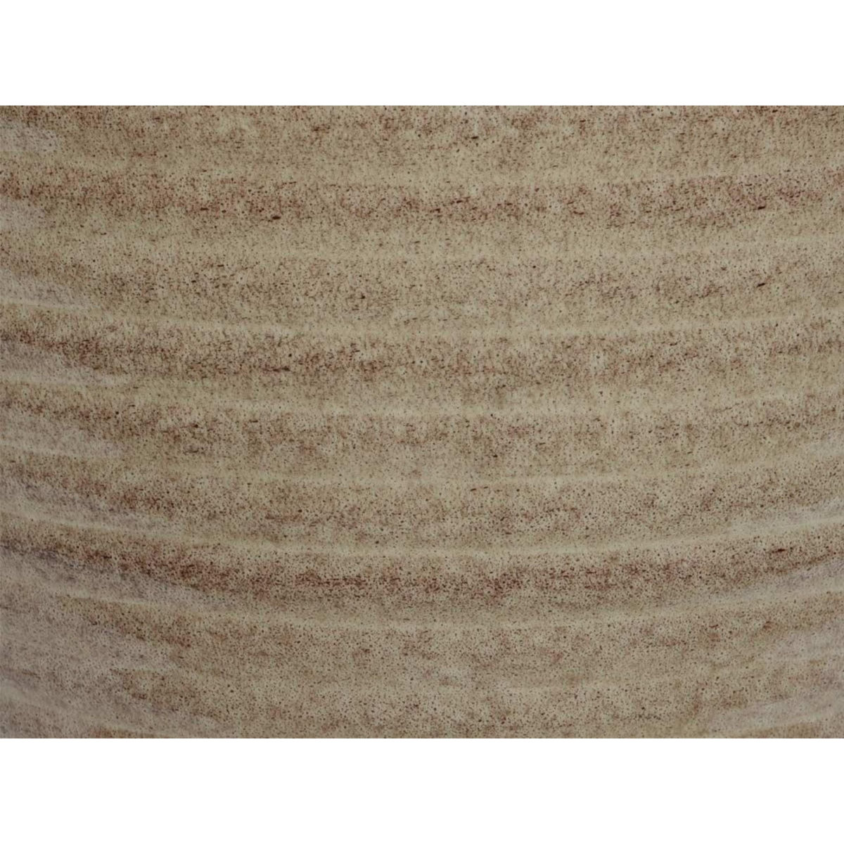 JARDIDECO Cache-pot rond en acier émaillé taupe Amy - Ø 37 x 30 cm - Jardideco