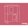 Voir la diapositive 6 : KERBL Kerbl Maison d'exterieur pour chats Family 57x55x80 cm Gris et blanc
