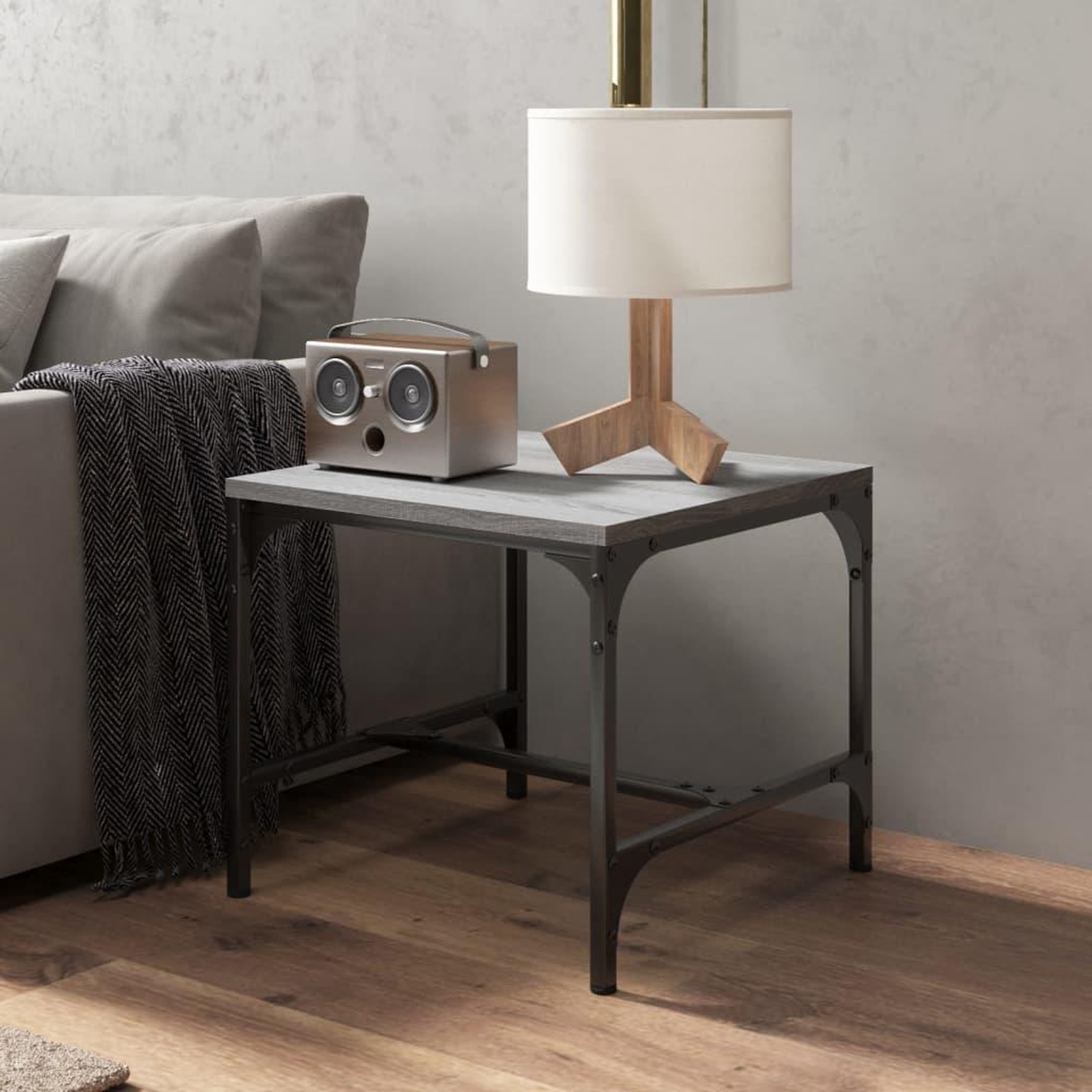 Voir la diapositive 3 : VIDAXL Table basse Sonoma gris 50x50x35 cm Bois d'ingenierie