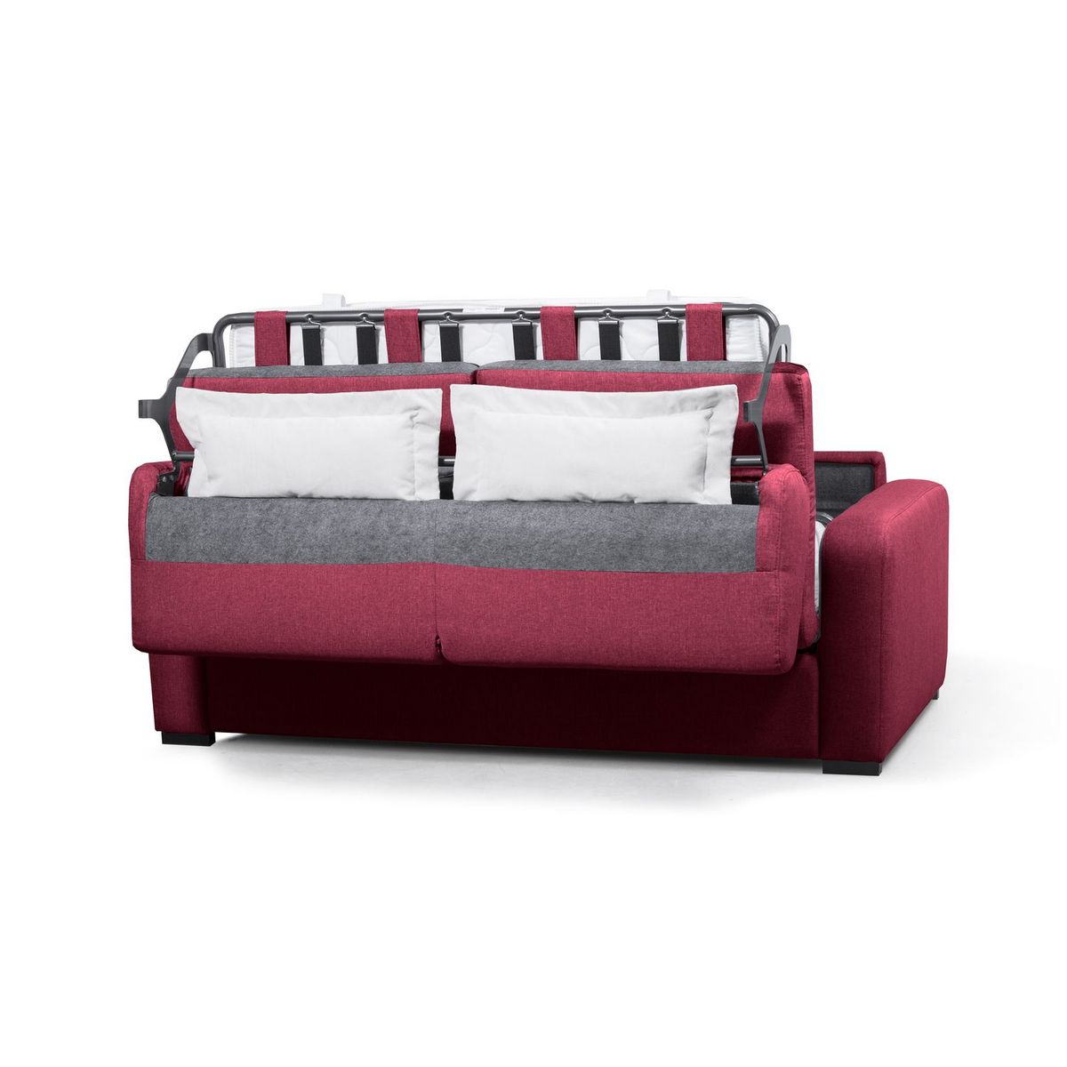 Canapé convertible système couchage express matelas 160x200 13cm 3 places en tissu  DYLAN 
