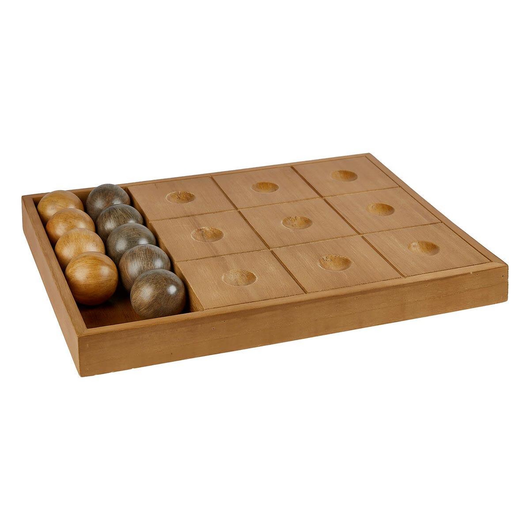 ATMOSPHERA Jeu de morpion déco en bois  jehan  40cm naturel