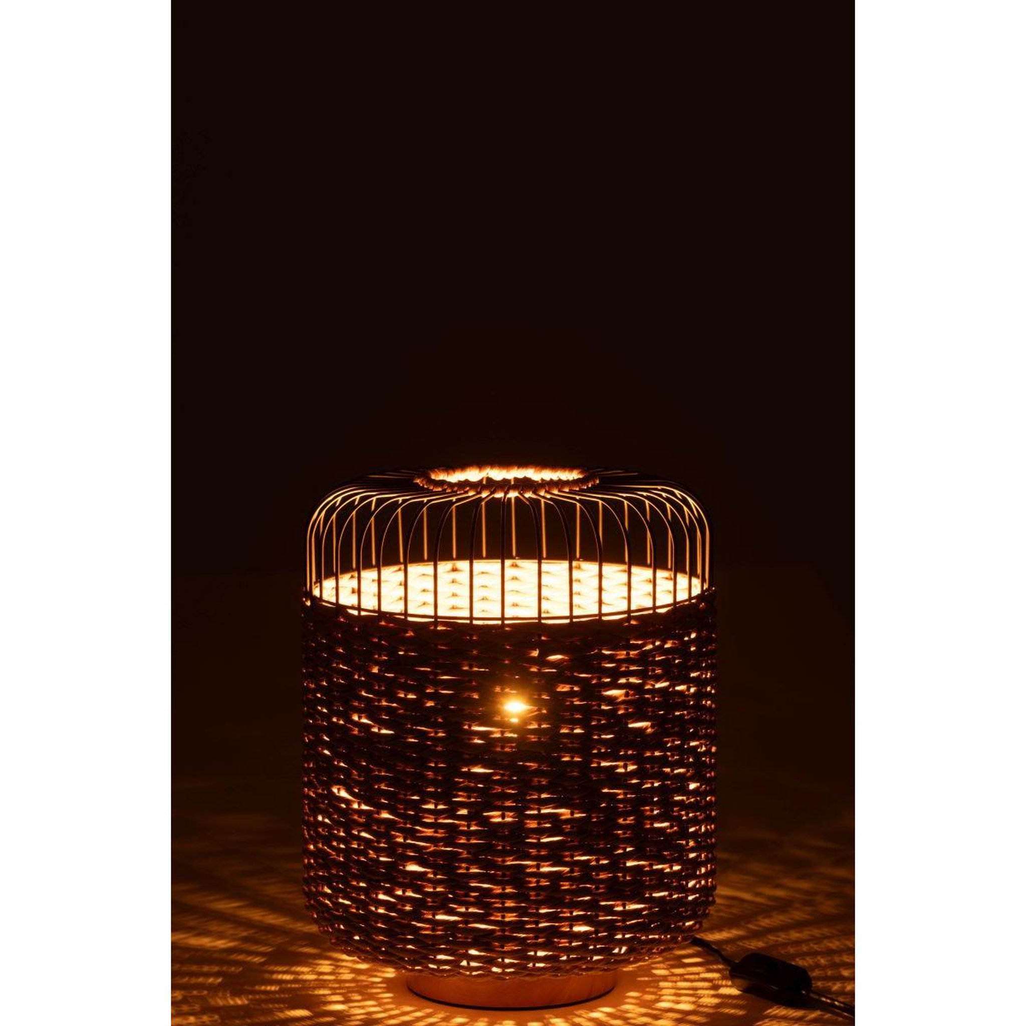 Voir la diapositive 3 : J-LINE Lampe à poser en métal  eldon  34cm naturel