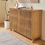 Voir la diapositive 3 : HOMIFAB Commode 6 tiroirs en bois 120 cm - Umea
