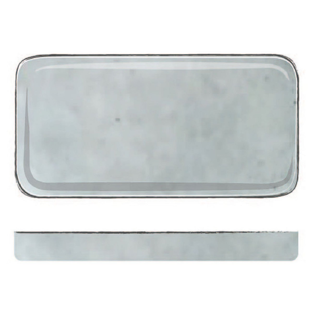 ACTUEL Plat de service grès 12 x 25 cm bleu