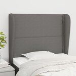 VIDAXL Tete de lit avec oreilles Gris fonce 93x23x118/128 cm Tissu