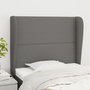 Voir la diapositive 1 : VIDAXL Tete de lit avec oreilles Gris fonce 93x23x118/128 cm Tissu