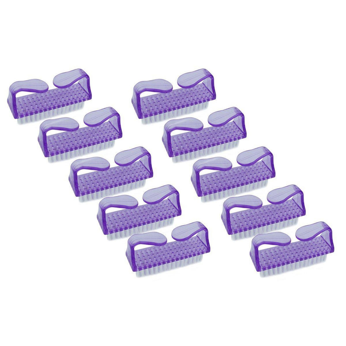 VIVEZEN Lot de 10 brosses à ongles, nettoyantes - Violet