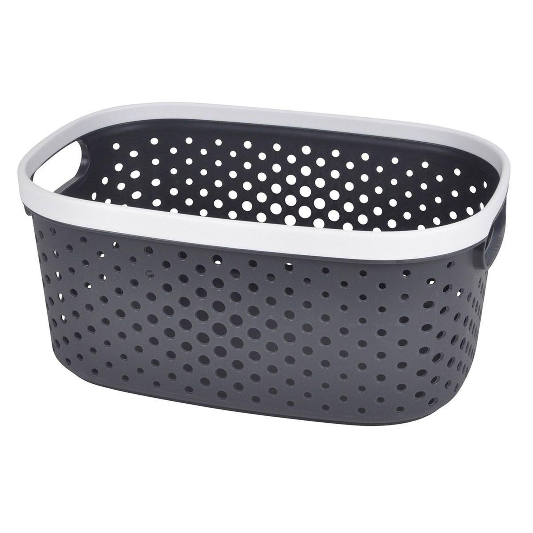 HOMEA Panière à linge  ajourée  3,5l anthracite