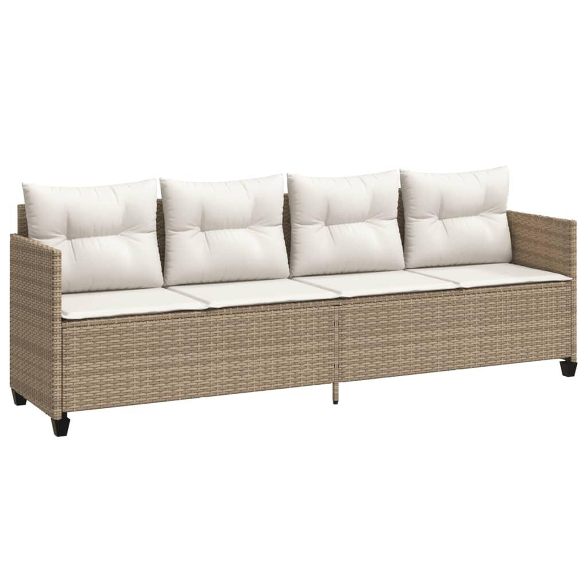 Voir la diapositive 2 : VIDAXL Chaise longue avec coussins beige resine tressee