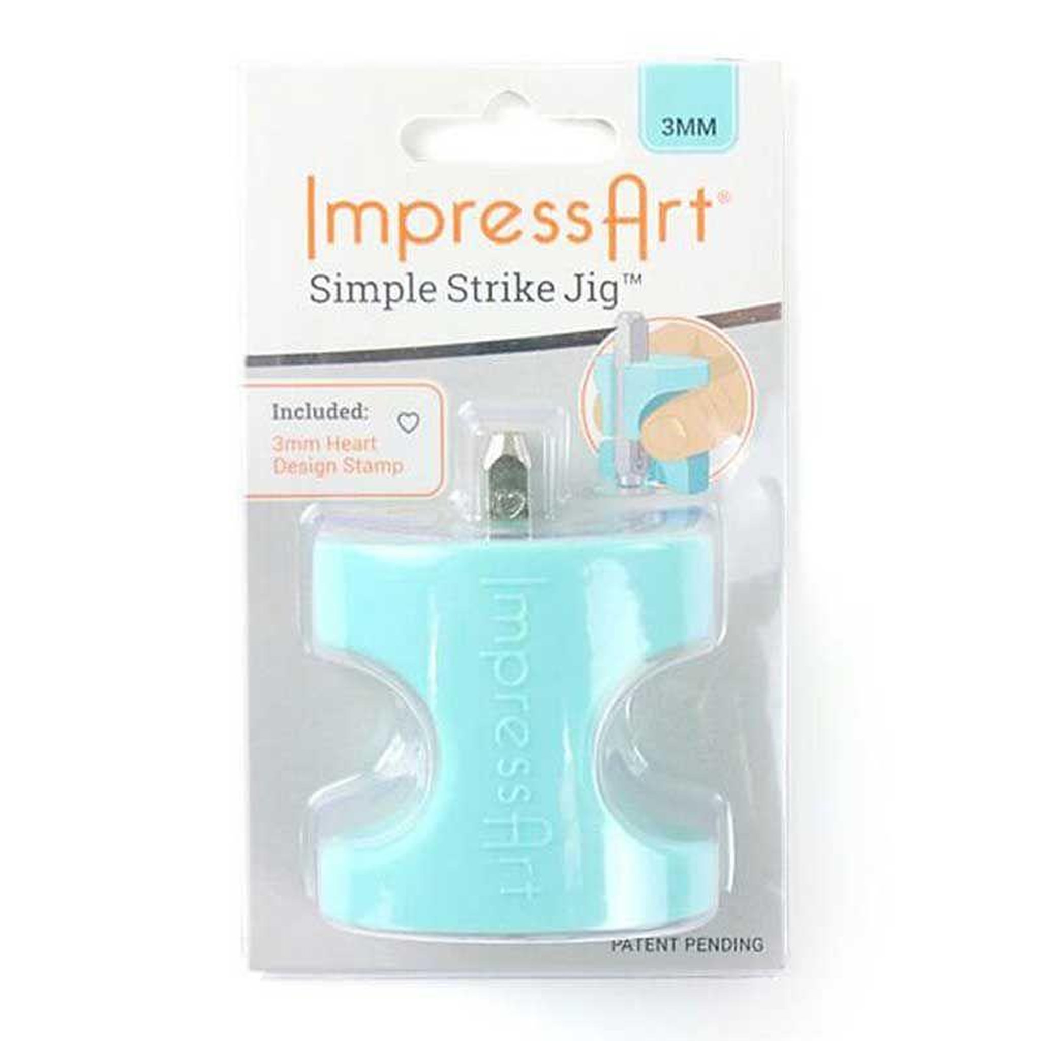 Voir la diapositive 4 : CREATIV COMPANY Tampon coeur pour gravure métal avec support - 3 mm