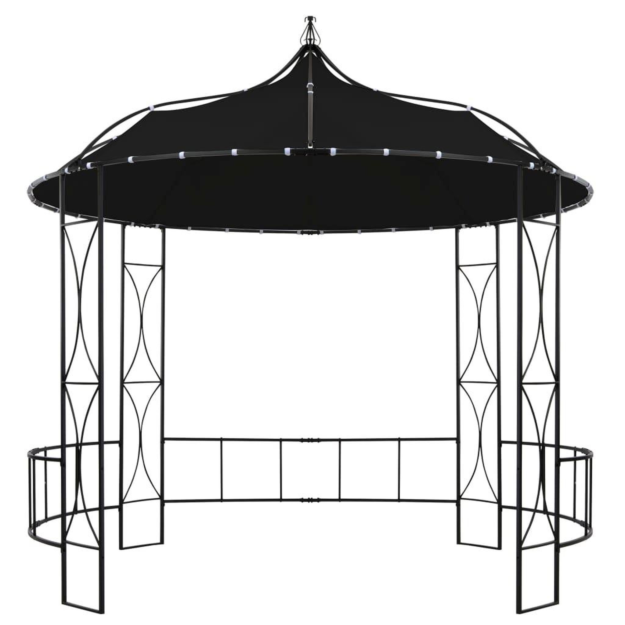Voir la diapositive 2 : VIDAXL Belvedere 300 x 290 cm anthracite rond