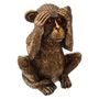 Voir la diapositive 2 : ATMOSPHERA Lot de 3 Statuettes Déco  Singe Sagesse  17cm Or