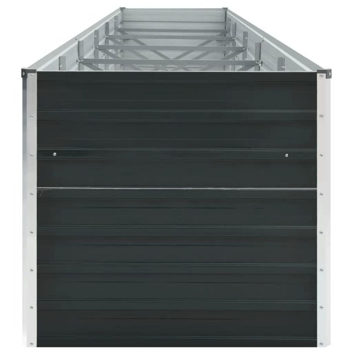 VIDAXL Lit sureleve de jardin Acier galvanise 480x80x77 cm Anthracite