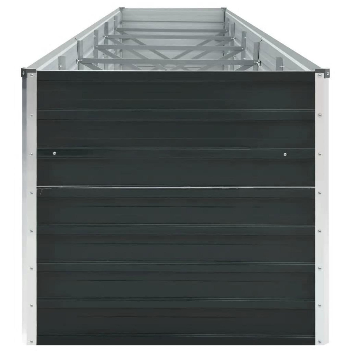 VIDAXL Lit sureleve de jardin Acier galvanise 480x80x77 cm Anthracite