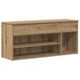 Voir la diapositive 2 : VIDAXL Banc a chaussures chene artisanal 102x30,5x45cm bois ingenierie