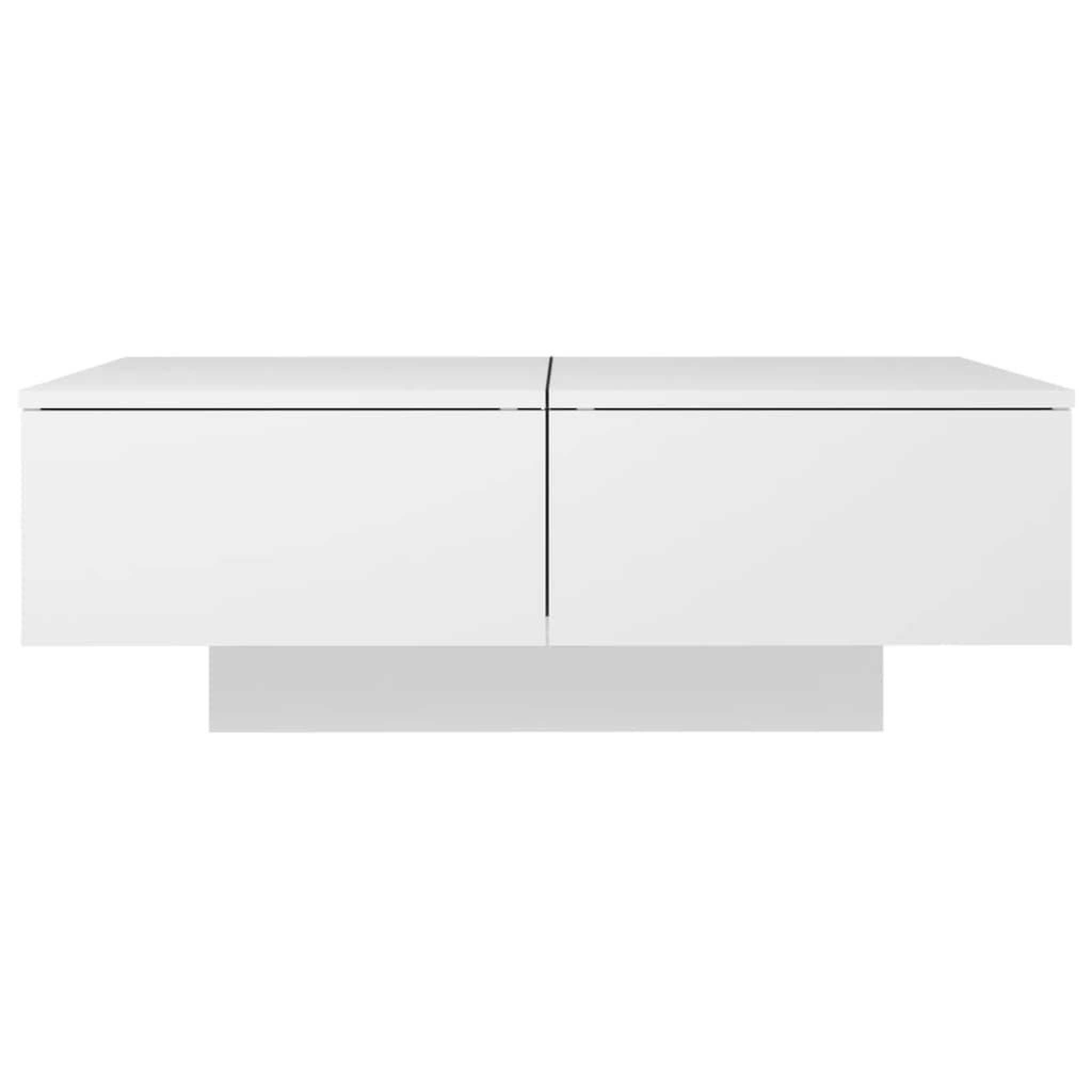Voir la diapositive 3 : VIDAXL Table basse Blanc 90x60x31 cm Agglomere