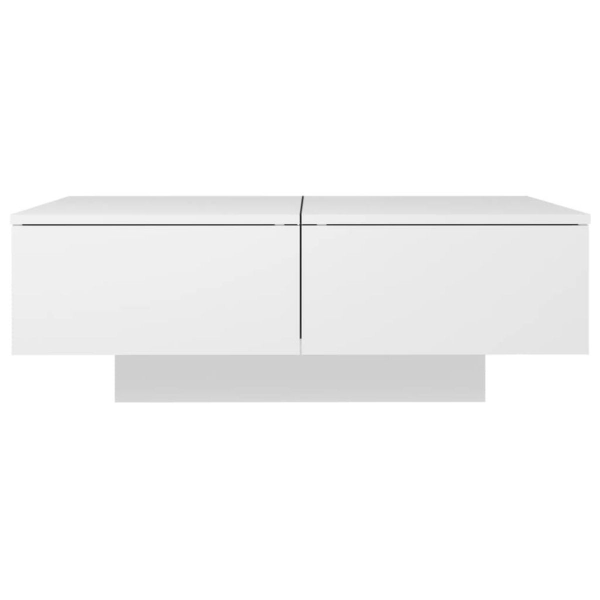 VIDAXL Table basse Blanc 90x60x31 cm Agglomere