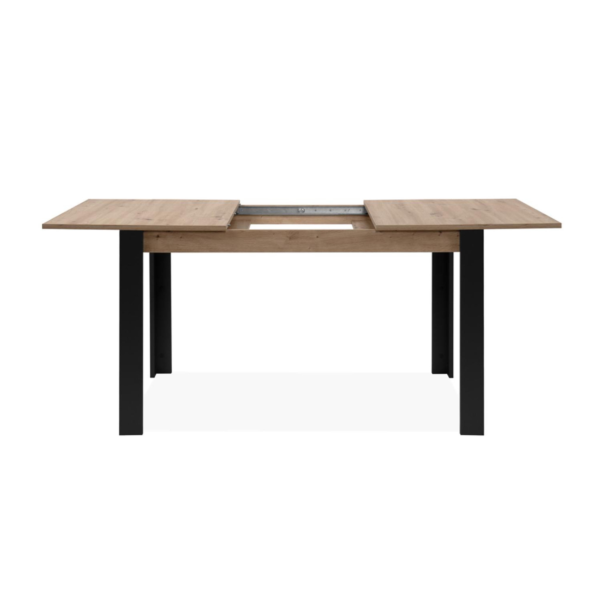 Voir la diapositive 4 : CONCEPT USINE Table extensible 4 à 6 personnes bois et noir 150x80x75 tolosa
