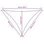 Voir la diapositive 6 : VIDAXL Voile de parasol tissu oxford triangulaire 3x4x5 m creme