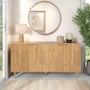 Voir la diapositive 2 : MERAX Buffet 4 porte(s) 0 tiroir(s) - 140 cm naturel mdf
