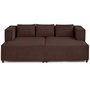 Voir la diapositive 1 : LISA DESIGN Stella - canapé droit 3 places avec double méridienne - assise profonde - en velours côtelé