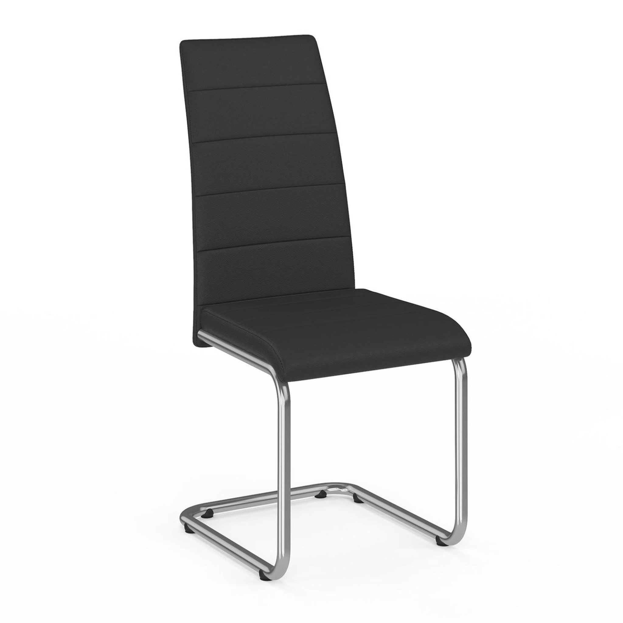 Voir la diapositive 3 : ID MARKET Lot de 4 chaises mia noires pour salle à manger