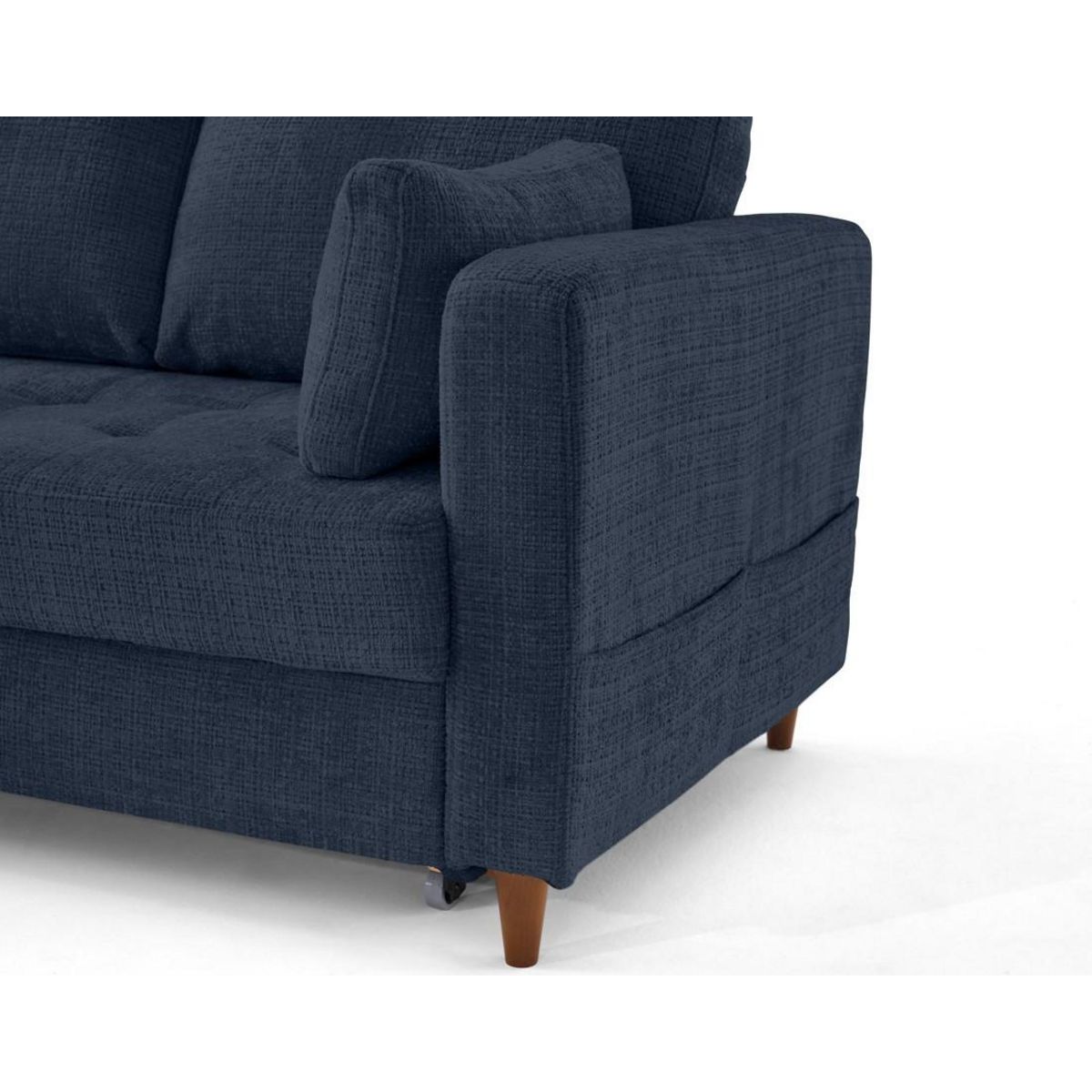 LISA DESIGN Anna - canapé d'angle gauche 5 places convertible en velours texturé