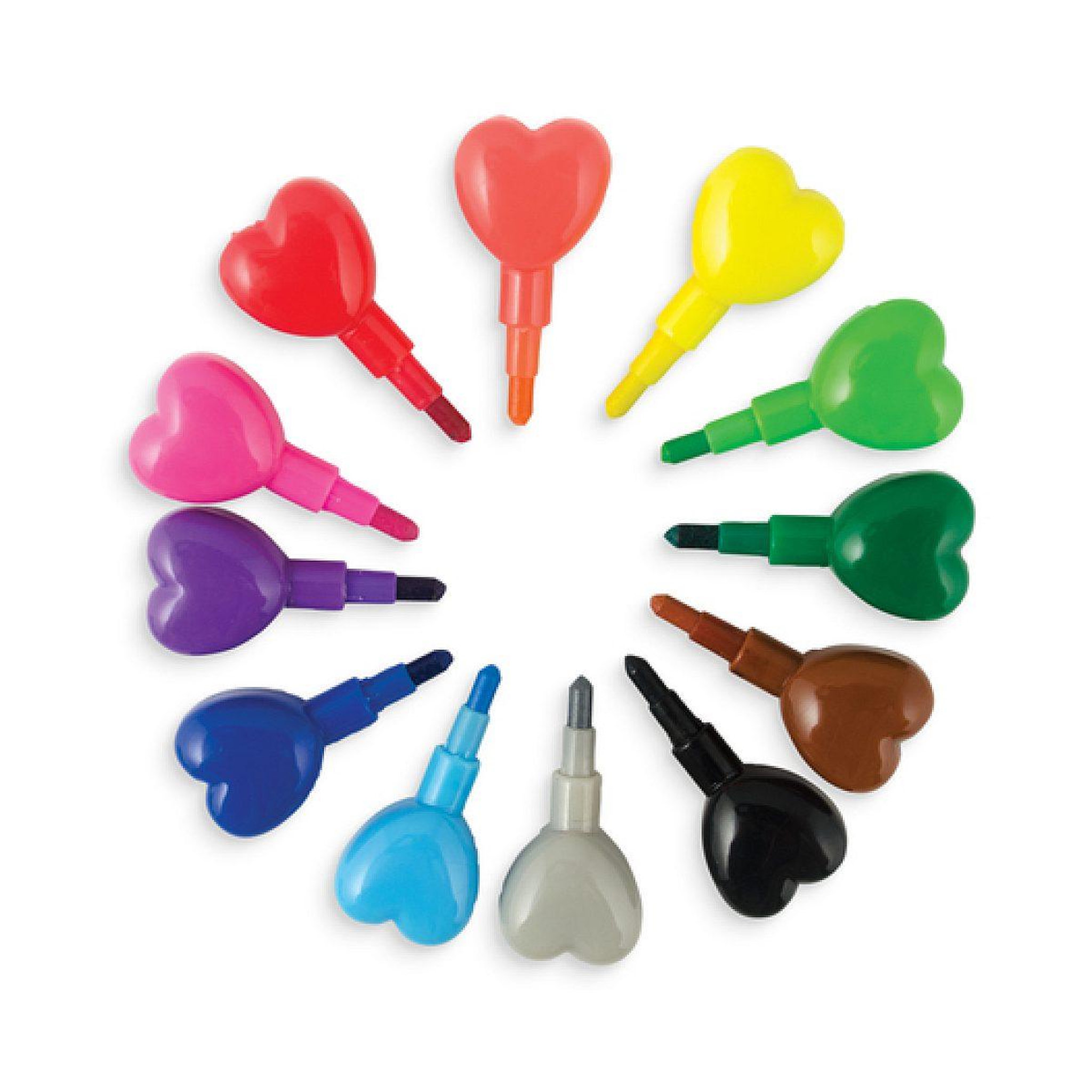 Voir la diapositive 3 : COOLKIDZ PROJECT Crayons empilables - forme de coeurs