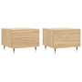 Voir la diapositive 2 : VIDAXL Tables basses 2 pcs chene sonoma 50x50x40 cm bois d'ingenierie