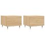 Voir la diapositive 2 : VIDAXL Tables basses 2 pcs chene sonoma 50x50x40 cm bois d'ingenierie