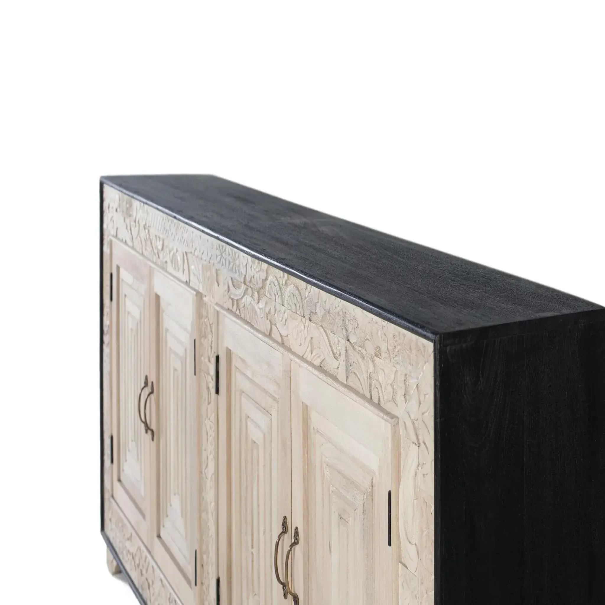 Voir la diapositive 5 : GINER Y COLOMER SL Buffet en bois de manguier 195cm style ethnique sculpté