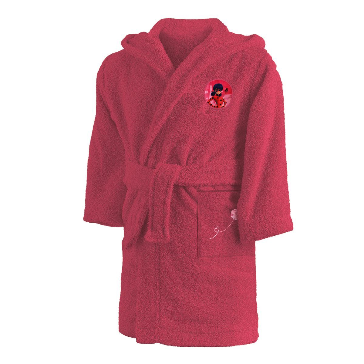 Miraculous Peignoir enfant uni en coton 380 g/m²MIRACULOUS LADYBUG