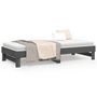 Voir la diapositive 5 : VIDAXL Lit coulissant sans matelas gris 2x(90x200) cm