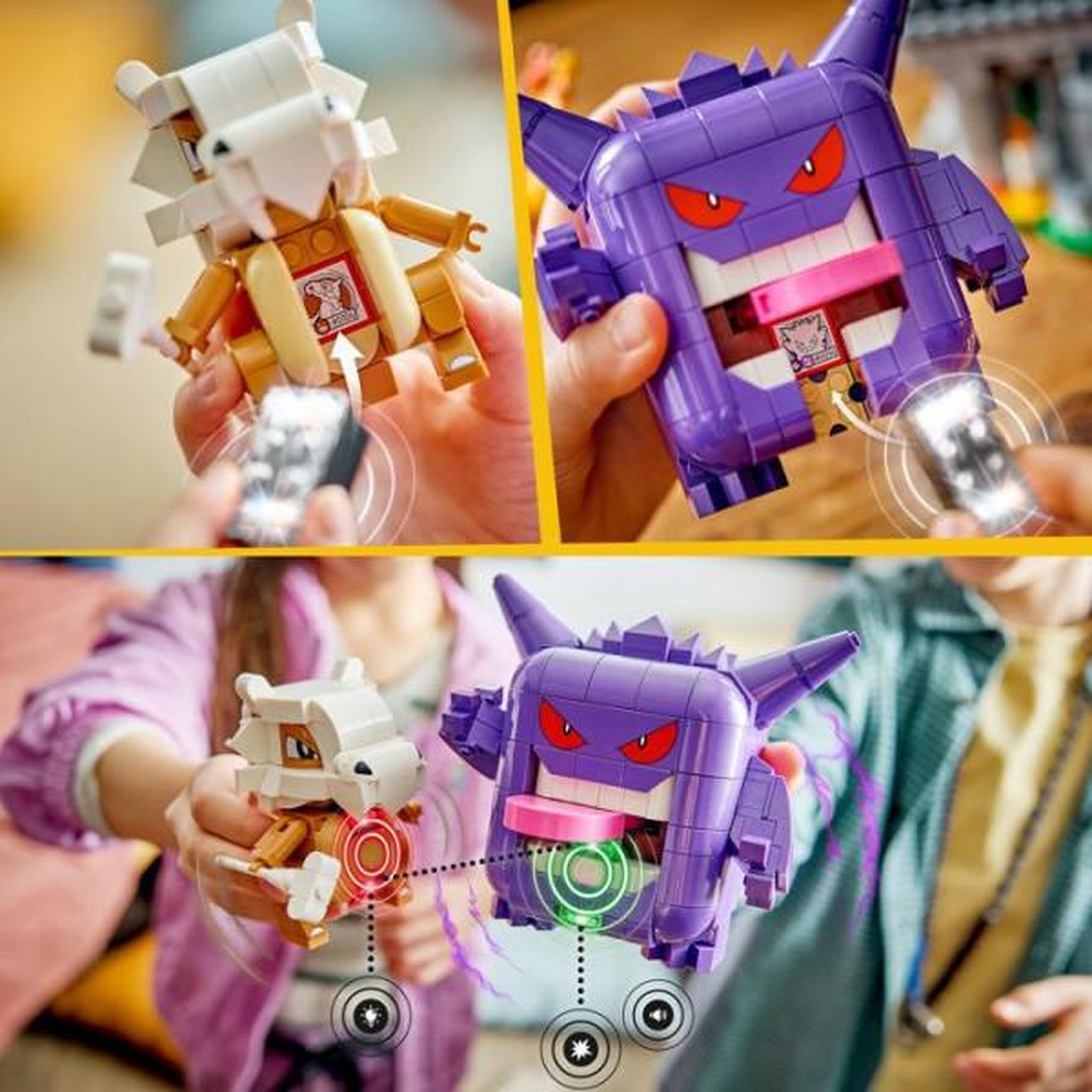 Voir la diapositive 5 : LEGO LEGO Pokémon 72166 - Set de construction compatible SMART Play™ - Ectoplasma et Osselait, Effrayant Affrontement - Des 7 ans