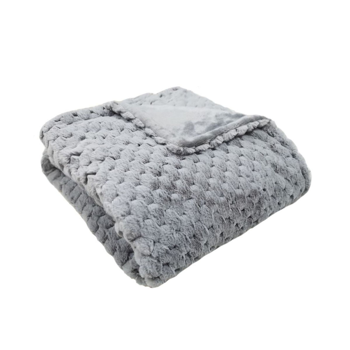 ACTUEL Plaid uni imitation fourrure 350gsm