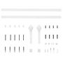 Voir la diapositive 4 : VIDAXL Kit de quincaillerie de porte coulissante 183 cm Acier Blanc
