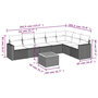 Voir la diapositive 6 : VIDAXL Salon de jardin avec coussins 8pcs melange beige resine tressee