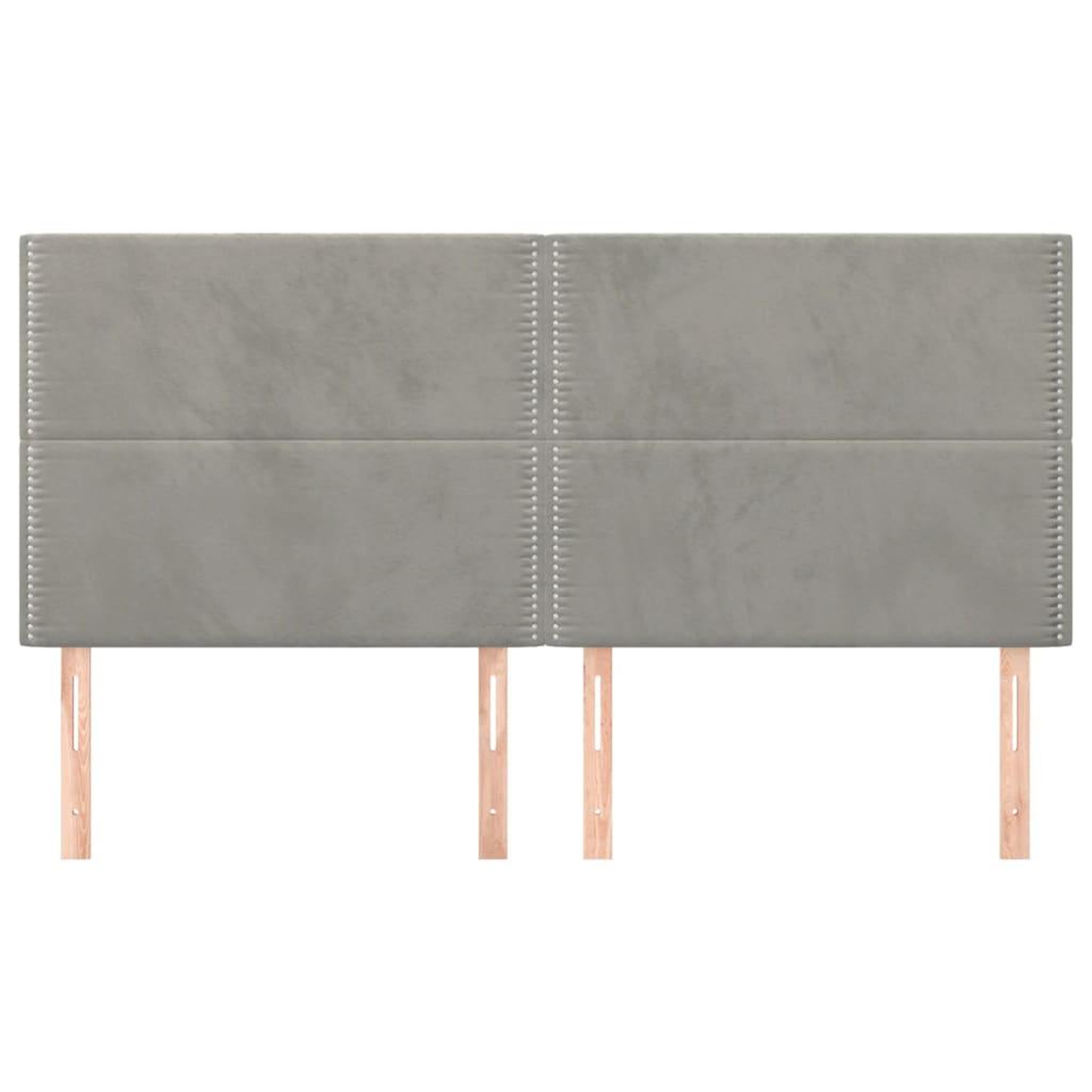 Voir la diapositive 3 : VIDAXL Tetes de lit 4 pcs Gris clair 100x5x78/88 cm Velours