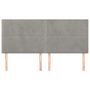 Voir la diapositive 3 : VIDAXL Tetes de lit 4 pcs Gris clair 100x5x78/88 cm Velours