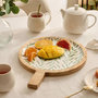 Voir la diapositive 2 : SECRET DE GOURMET Assiette de Présentation en Bois  Inaya  40cm Vert Olive