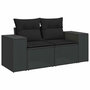 Voir la diapositive 3 : VIDAXL Salon de jardin 7 pcs avec coussins noir resine tressee