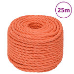 VIDAXL Corde de travail Orange 14 mm 25 m Polypropylene